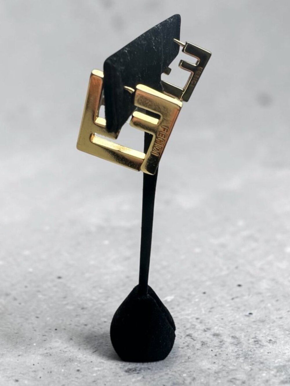 FENDI FF Motif Gold-coloured Earrings (FFXX035) - Picture 5 of 5
